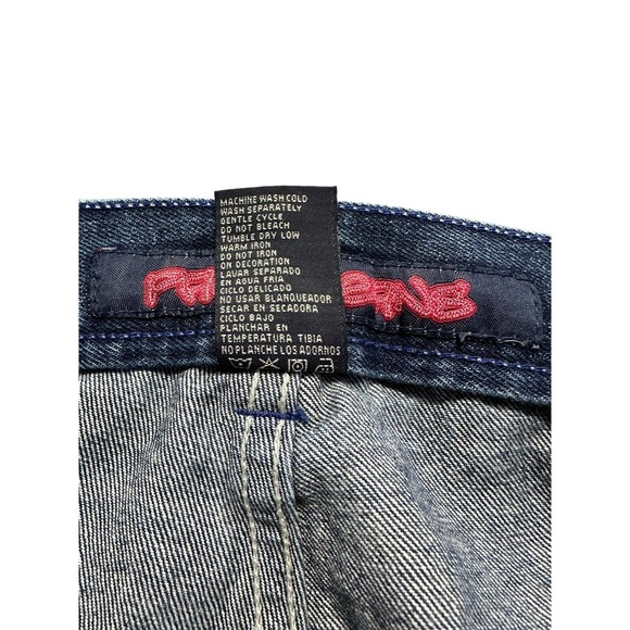 PACO JEANS Blue Denim Streetwear Skate Embroidered Patch Leg Zip Pockets 54x33 - Picture 3 of 14